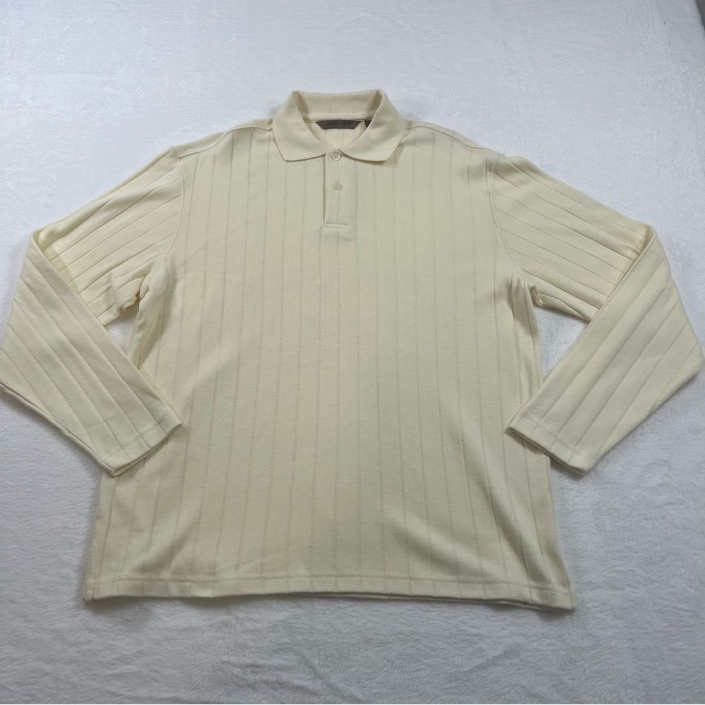 Men's Cream Long Sleeve Shirt by Axist size small
